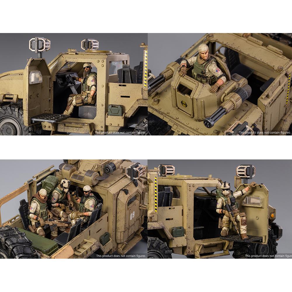 JoyToy 1/18 Scale Yellow Off-Road Vehicle Model Car Toy Matching 4 inches Action Figures