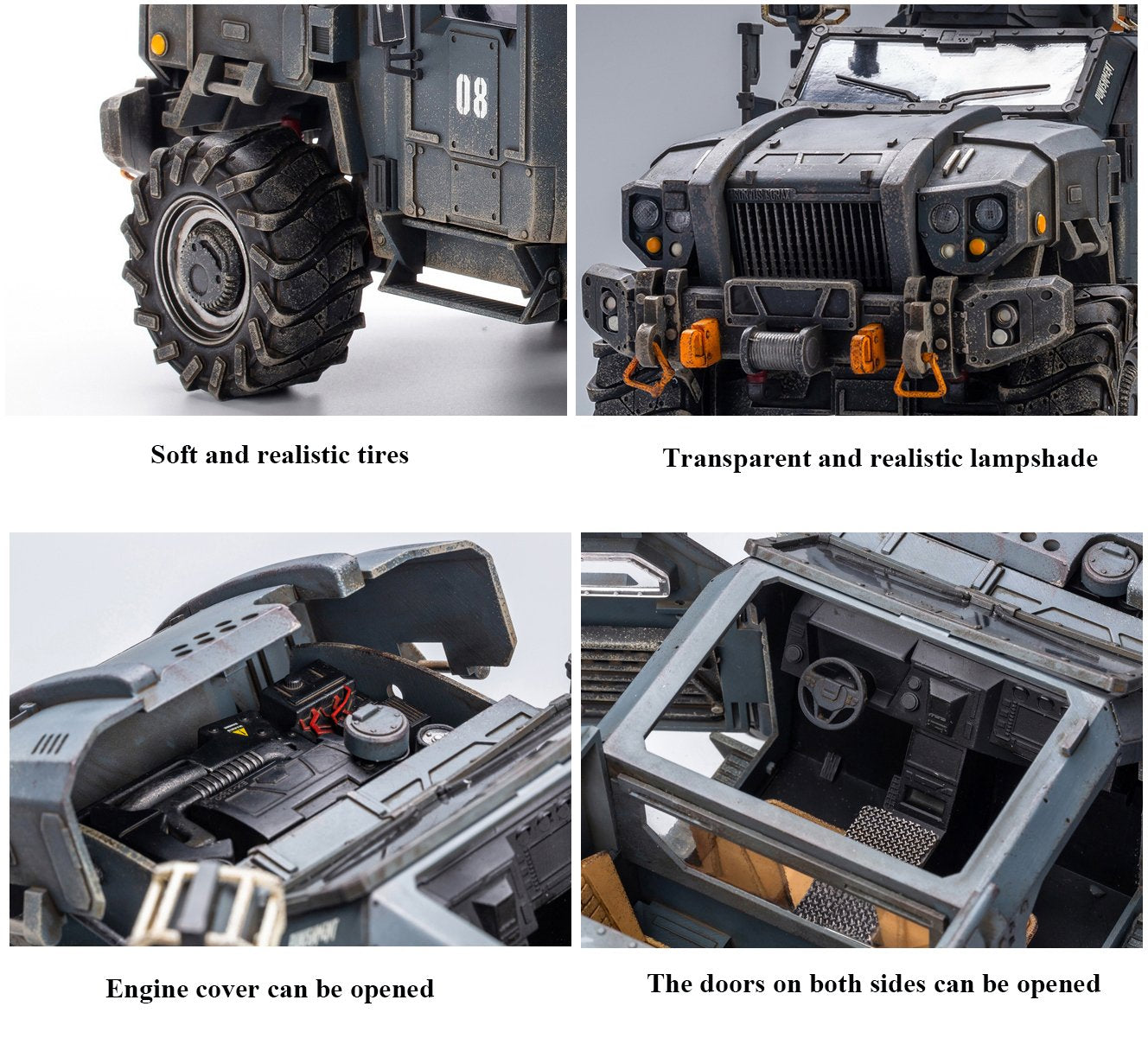 JoyToy 1/18 Scale Off-Road Vehicle Model Car Toy Matching 4 inches Action Figures-LABFIGURE