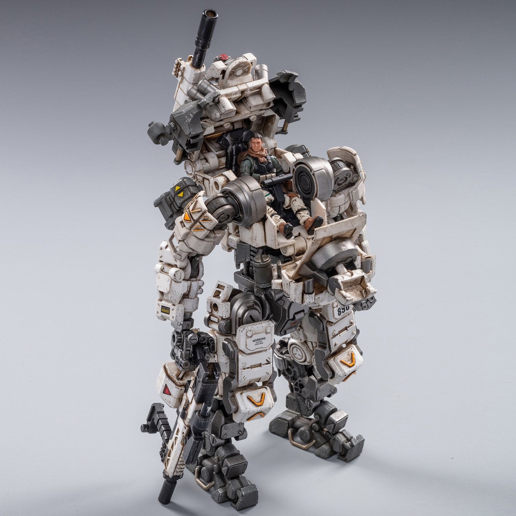 JOYTOY 1/25 Action Figures White Steel Bone Mechina Armor(male pilot)