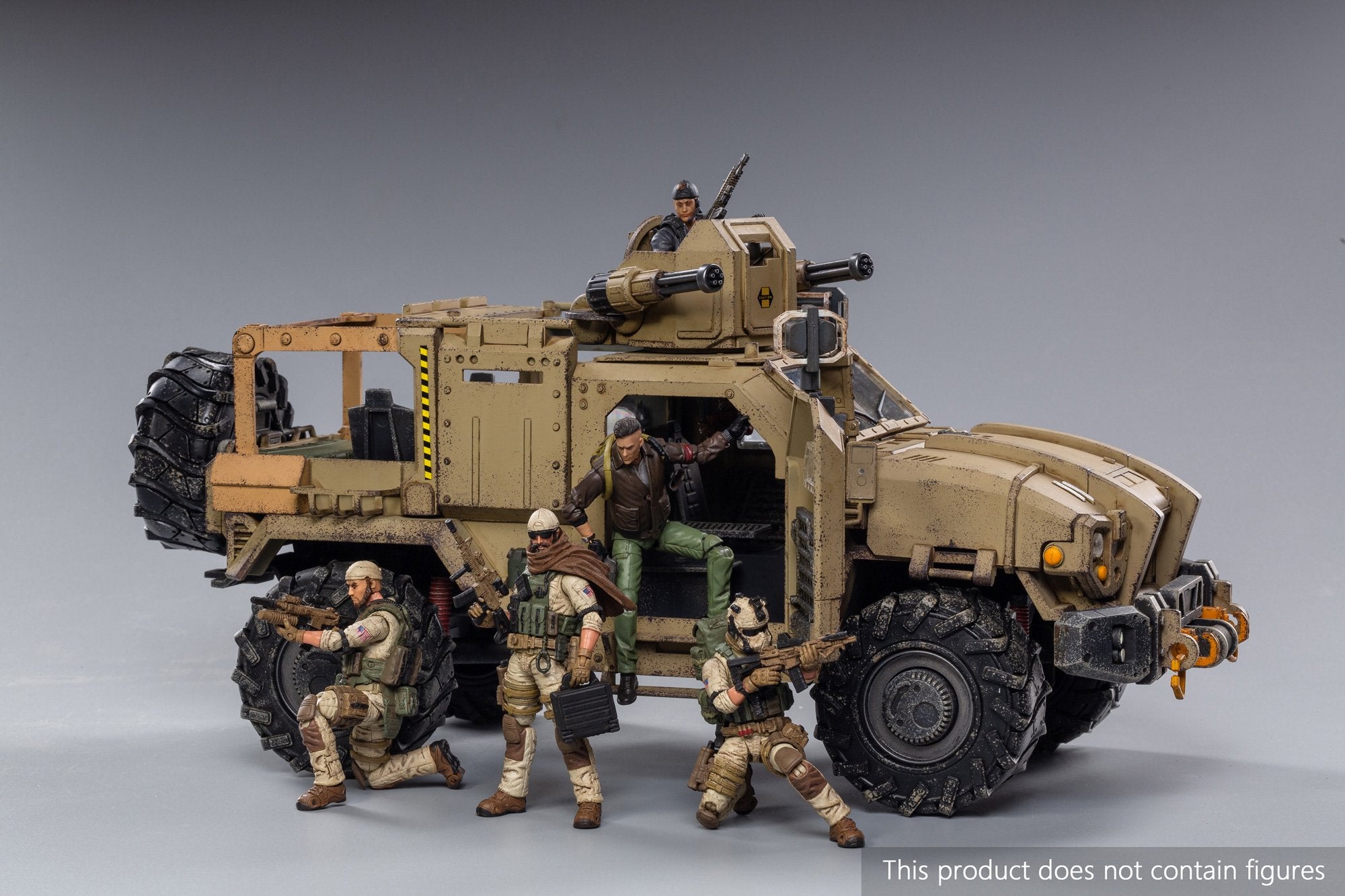 JoyToy 1/18 Scale Yellow Off-Road Vehicle Model Car Toy Matching 4 inches Action Figures