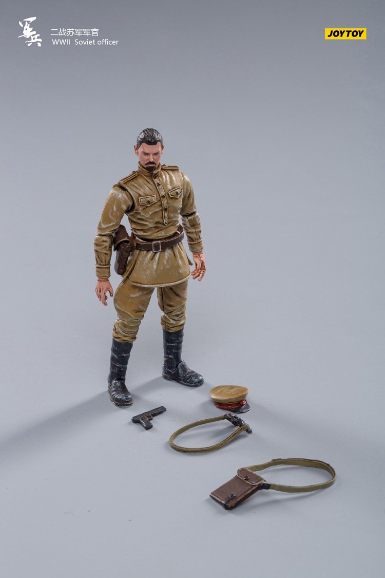 JoyToy 1/18 Action Figures 4-Inches WW2 Soviet Officer-LABFIGURE