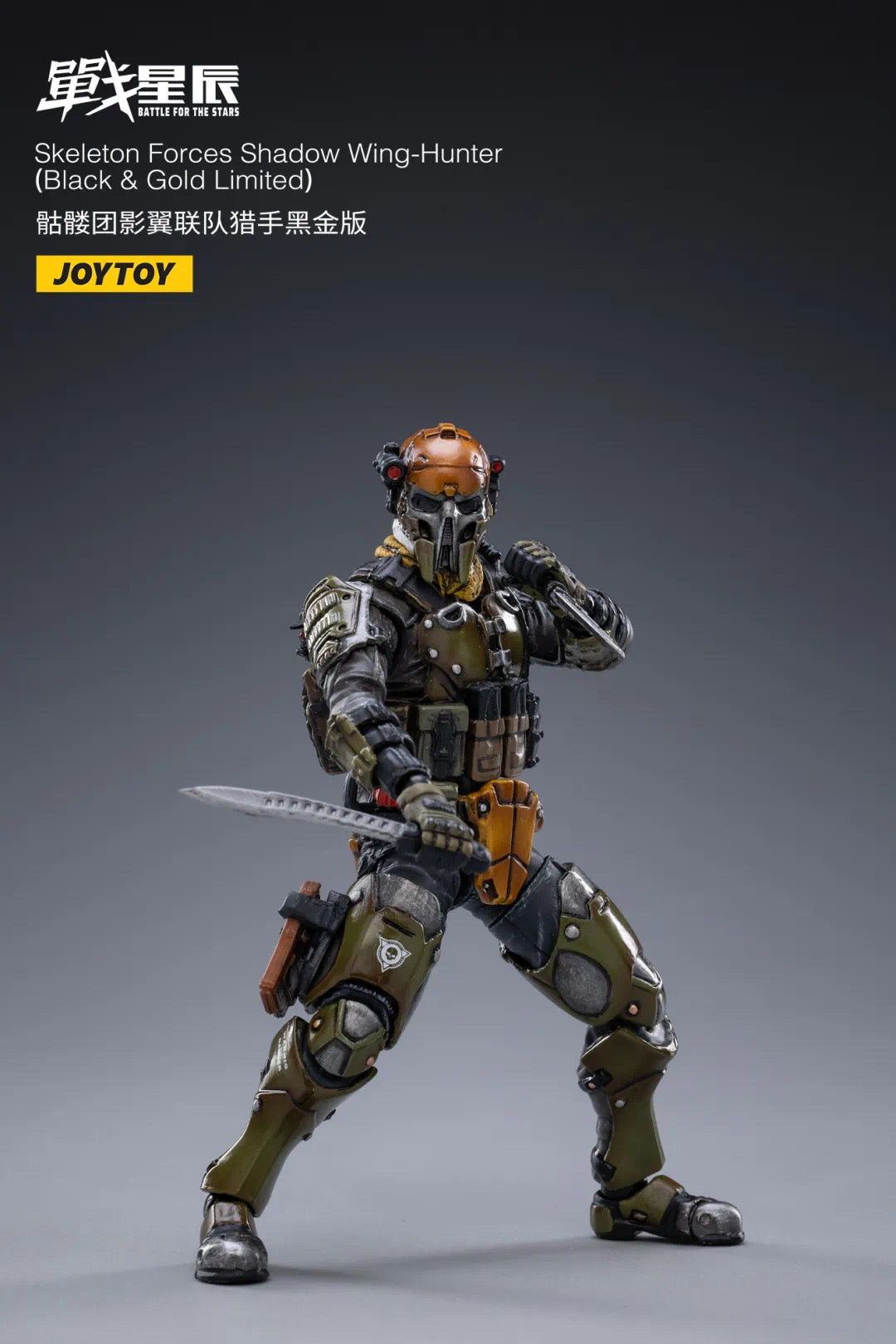 JoyToy 1/18 Skeleton Forces Shadow Wing-Hunter(Black & Gold Limited)