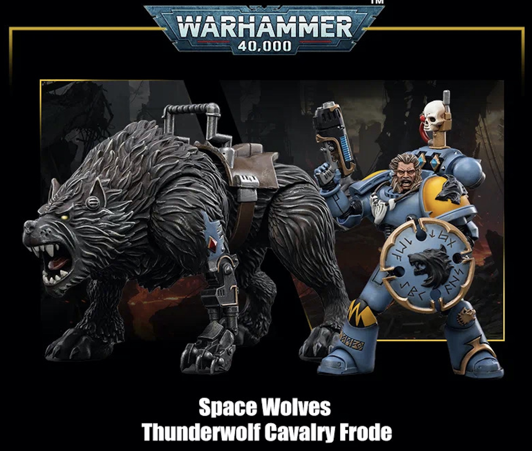 JOYTOY 1/18 Action Figure Space Wolves Thunderwolf Cavalry Frode
