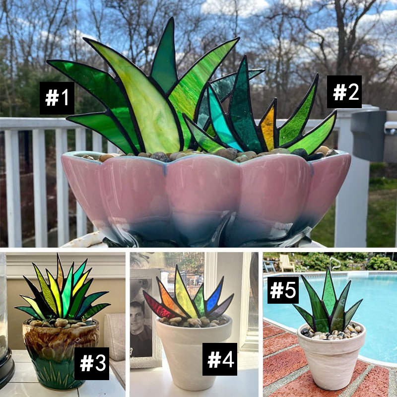 (💗Mother's Day Sale- SAVE 48% OFF)Suncatcher Stained Agave Plant
