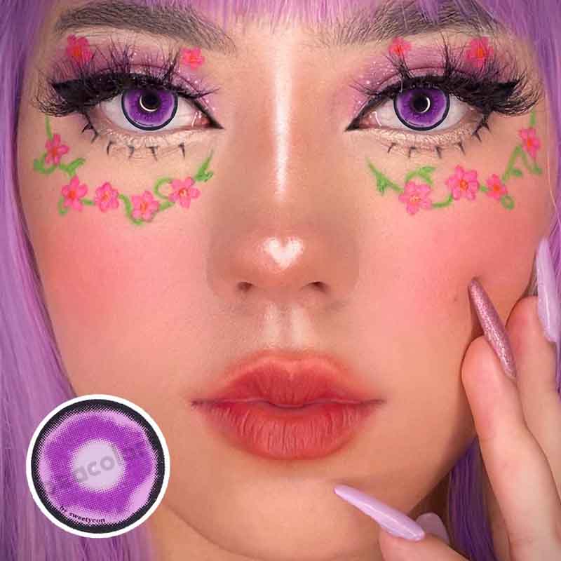 【New】Beacolors Platonic Violet  Halloween Colored contact lenses -BEACOLORS