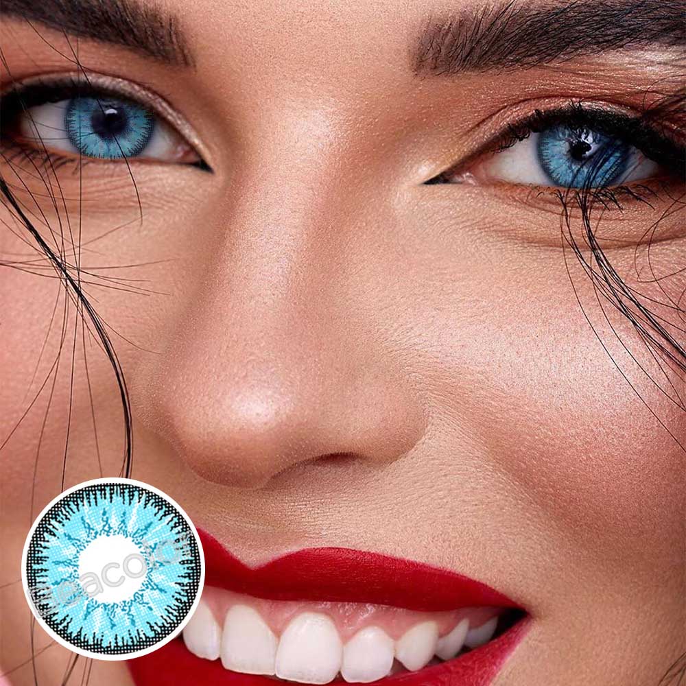【U.S Warehouse】 Beacolors Vika Tricolor Blue  Colored contact lenses -BEACOLORS