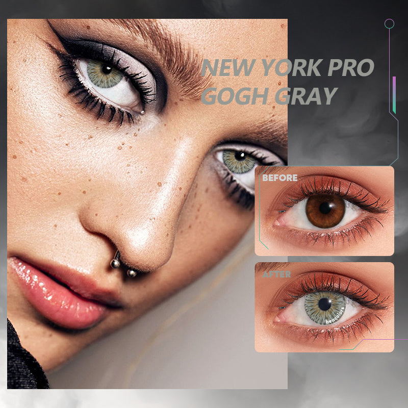 【U.S Warehouse】Beacolors New York Pro Gogh Gray  Colored contact lenses -BEACOLORS