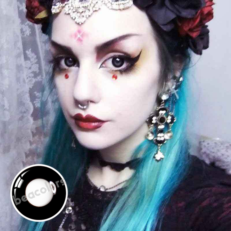 Beacolors Black Block Halloween Colored contact lenses -BEACOLORS