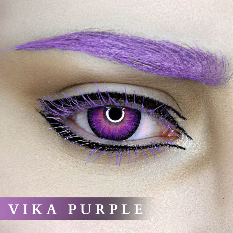 Beacolors Vika Tricolor Purple  Colored contact lenses -BEACOLORS