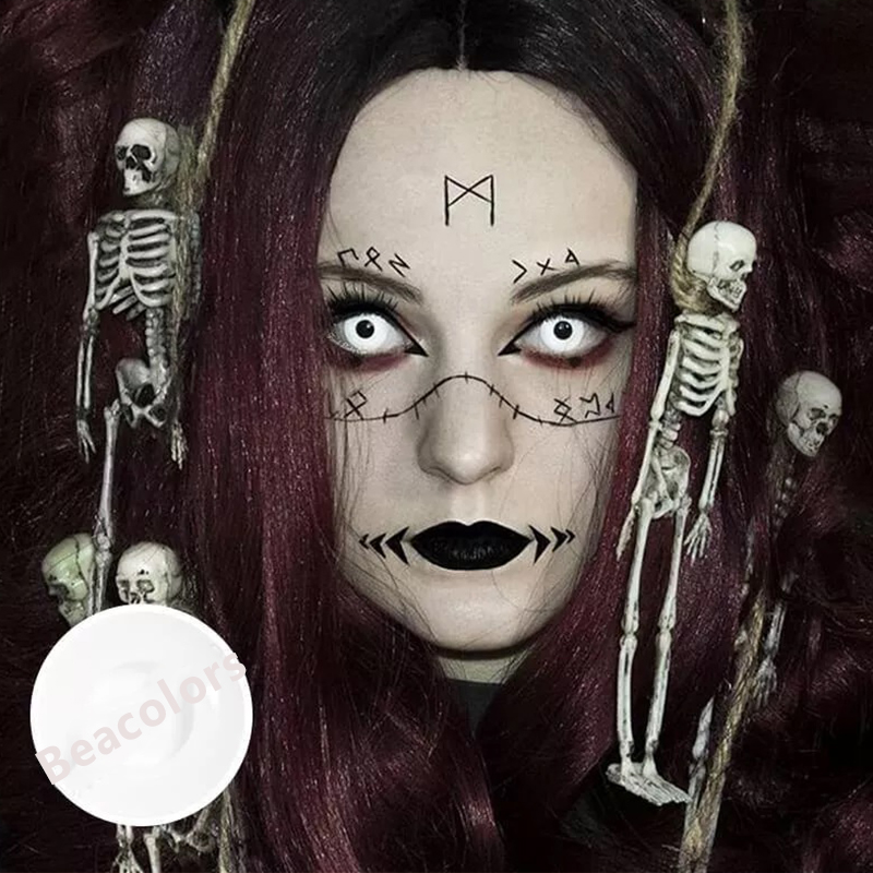 Beacolors White Block Halloween Colored contact lenses -BEACOLORS