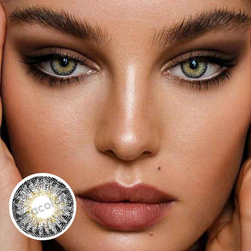 Forest Ember Brown Grey Contact Lenses