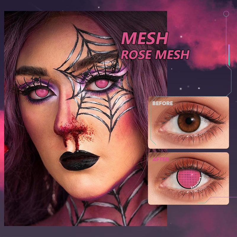 【U.S Warehouse】Beacolors Rose Mesh Halloween Colored contact lenses -BEACOLORS