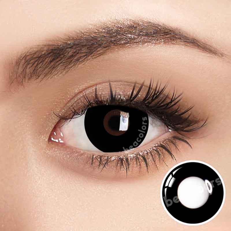 Beacolors Black Block Halloween Colored contact lenses -BEACOLORS