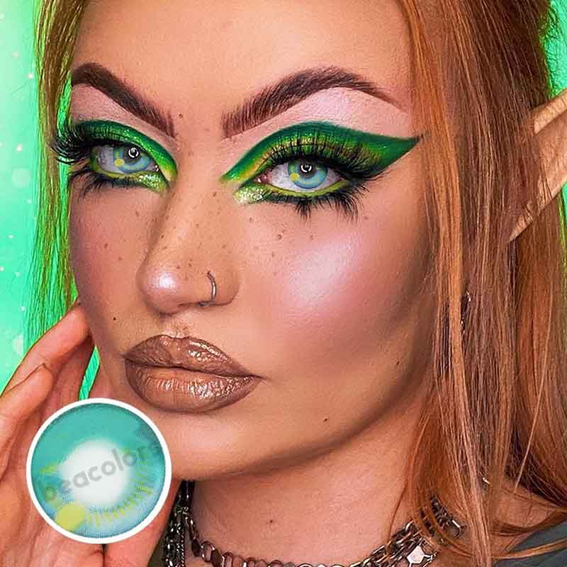 Beacolors Anime Green Halloween Colored contact lenses -BEACOLORS