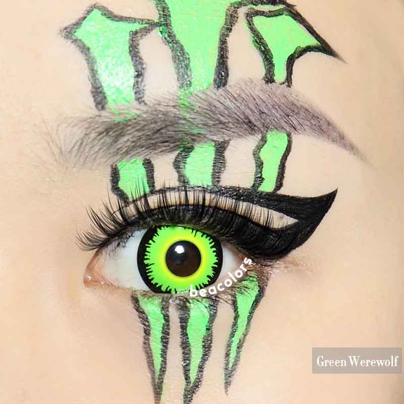 【Clearance】Beacolors Green Werewolf Halloween Colored contact lenses -BEACOLORS