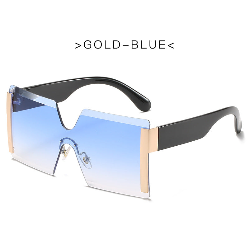 Beacolors Frameless Oversize Sunglasses-BEACOLORS