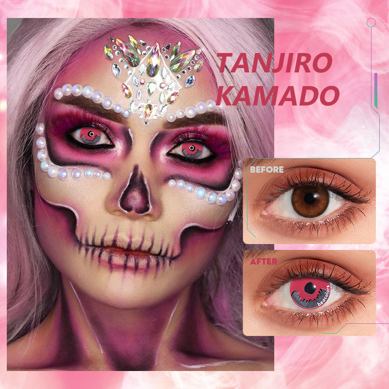 【U.S Warehouse】Beacolors Tanjiro Kamado Cosplay Colored contact lenses -BEACOLORS