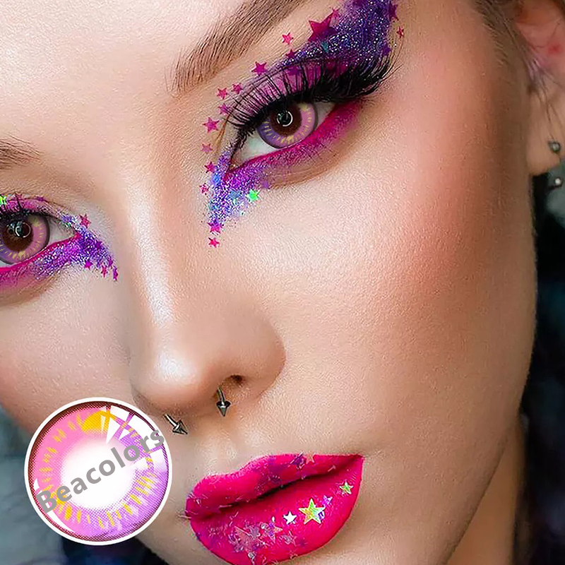 Beacolors Anime Violet Halloween Colored contact lenses -BEACOLORS