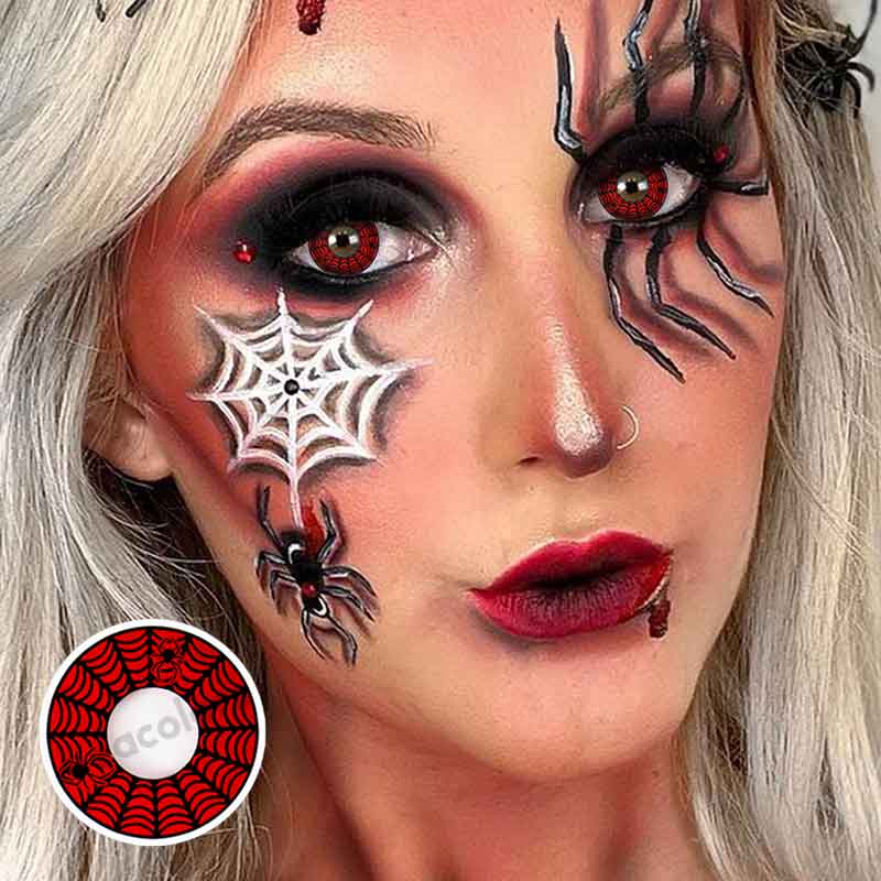 【NEW】Beacolors Spider Web Black Halloween Colored contact lenses -BEACOLORS