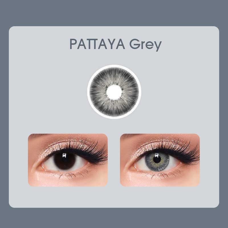 Beacolors Pattaya Gray Colored contact lenses -BEACOLORS