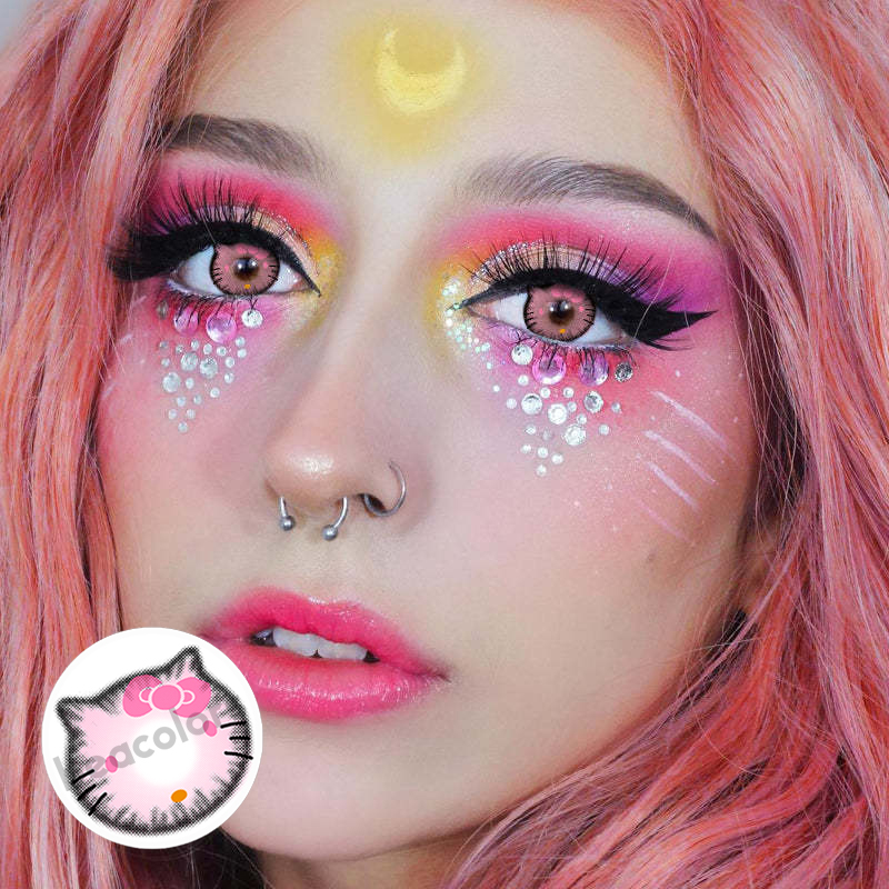 【U.S Warehouse】Beacolors Kitty Pink Cosplay Colored contact lenses -Shop Now!