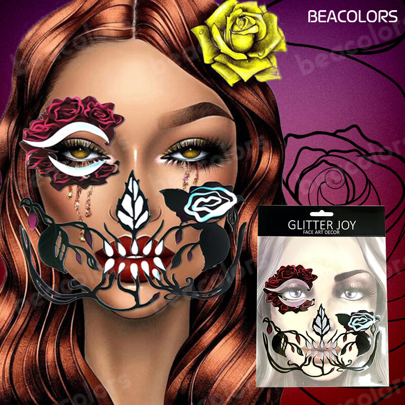 Beacolors Halloween Face Art Decor
