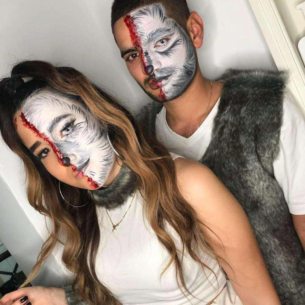 Beacolors White Cat Eye Halloween Colored contact lenses -BEACOLORS