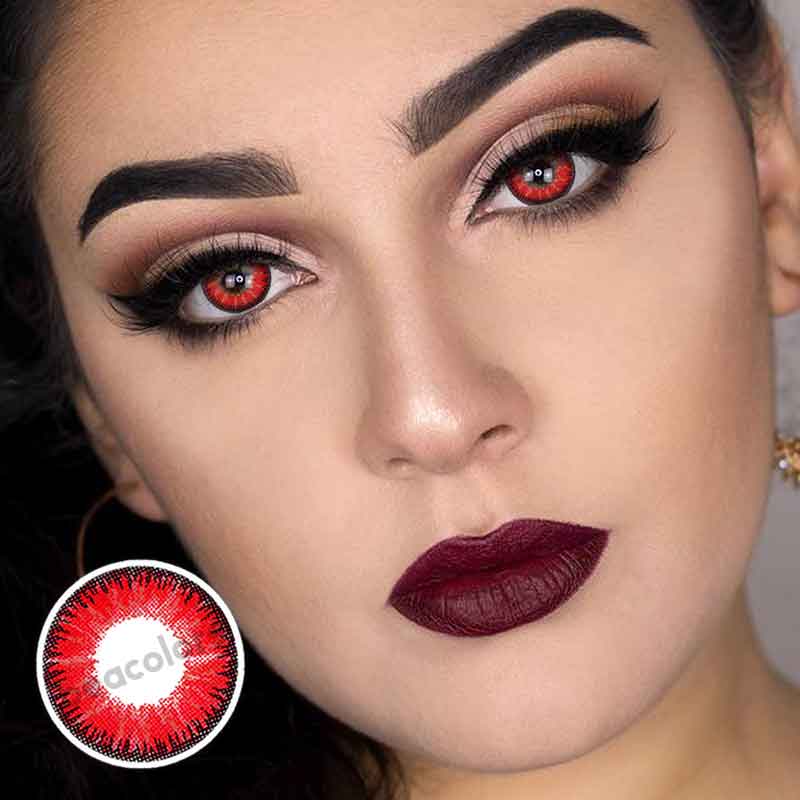【U.S Warehouse】Beacolors Vika tricolor Red  Colored contact lenses -BEACOLORS