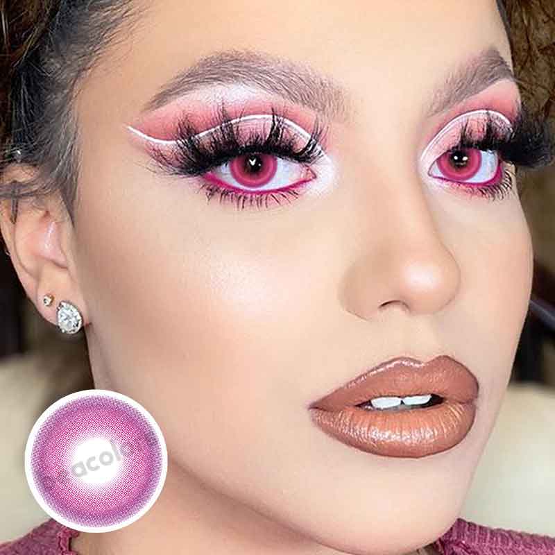 【U.S WAREHOUSE】Beacolors Candy Pink Colored contact lenses -BEACOLORS