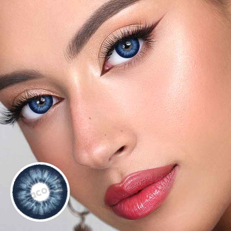 【U.S WAREHOUSE】Beacolors Hanawink Blue Colored contact lenses -BEACOLORS