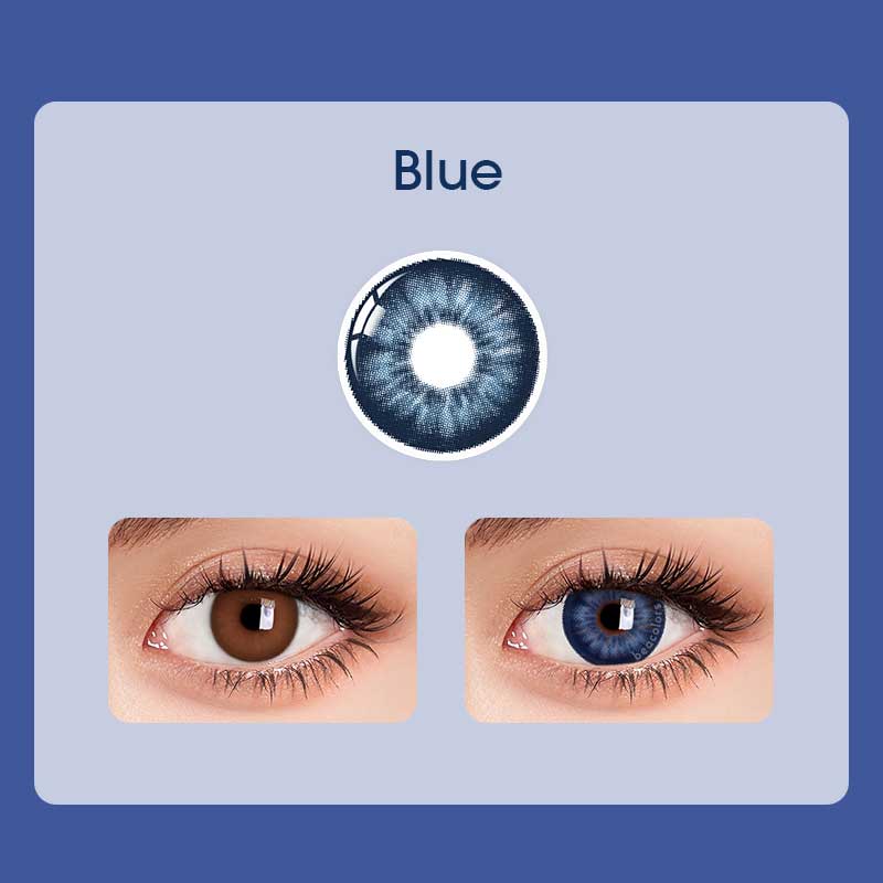 【U.S WAREHOUSE】Beacolors Hanawink Blue Colored contact lenses -BEACOLORS