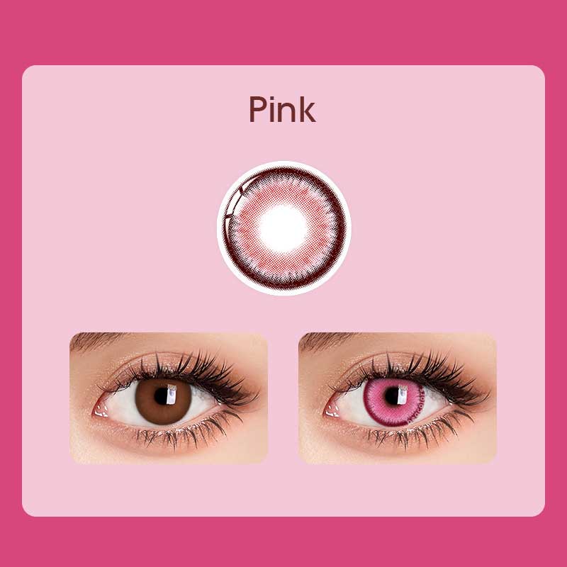 【U.S Warehouse】Beacolors Anime Pink Colored contact lenses -BEACOLORS