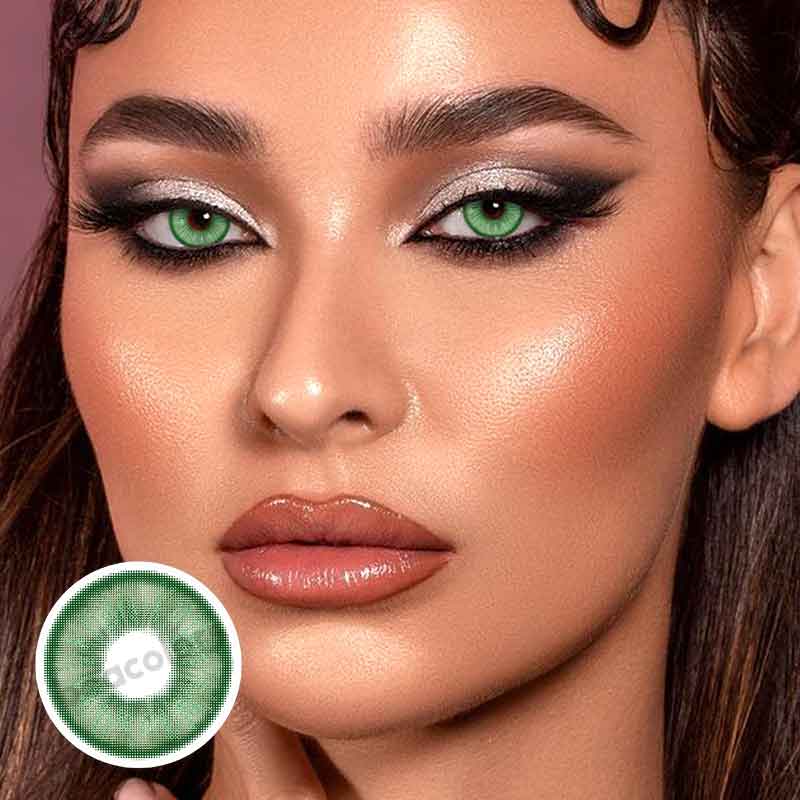 【U.S Warehouse】Beacolors E-blink Green Colored contact lenses -BEACOLORS