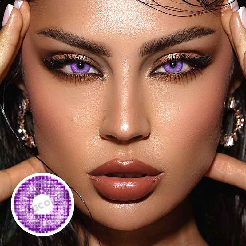 【U.S Warehouse】Beacolors E-blink Purple Colored contact lenses -BEACOLORS