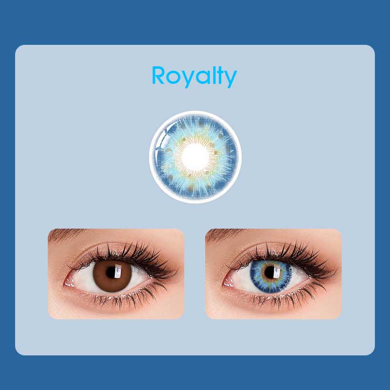 【U.S WAREHOUSE】Beacolors Rococo Royalty Blue Colored contact lenses -BEACOLORS