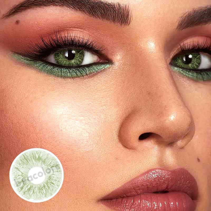 【New】Beacolors Rococo Joy Green Colored contact lenses -BEACOLORS