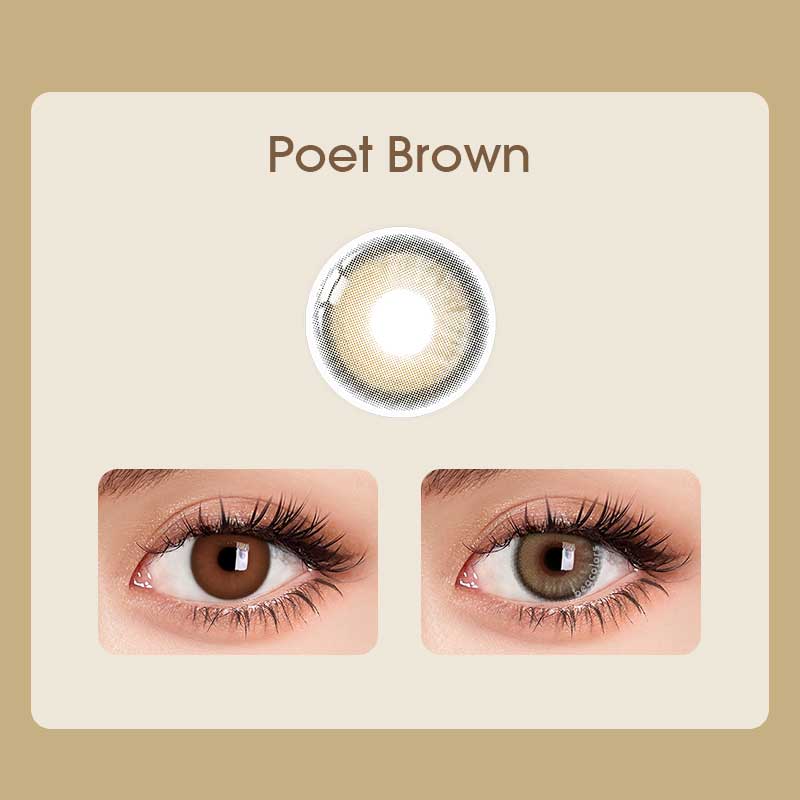 【New】【Prescription】Beacolors Poet Brown Colored contact lenses -BEACOLORS