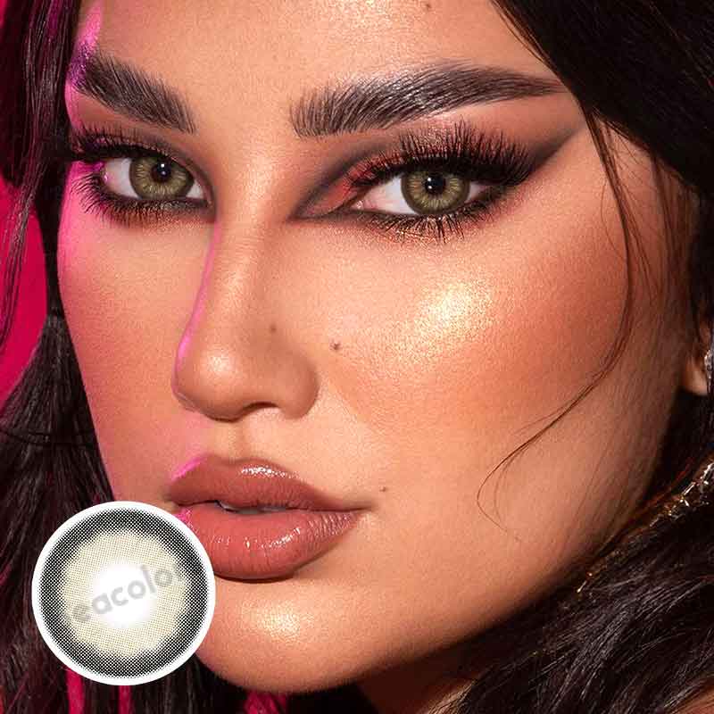 【New】【Prescription】Beacolors Black Swan Brown Colored contact lenses -BEACOLORS