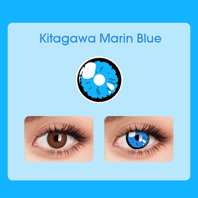 【NEW】Beacolors Kitagawa Marin Blue Cosplay Colored contact lenses -BEACOLORS