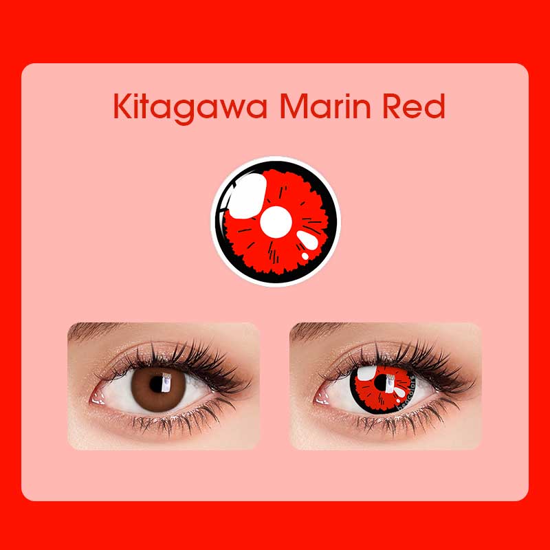 【NEW】Beacolors Kitagawa Marin Red Cosplay Colored contact lenses -BEACOLORS