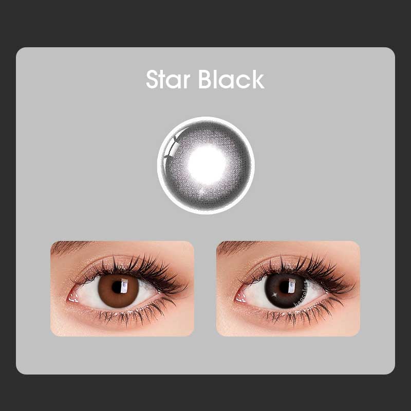 Beacolors Star Black Colored contact lenses -BEACOLORS