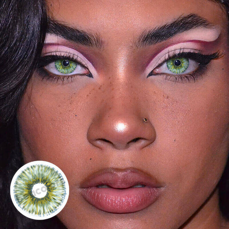 【U.S WAREHOUSE】Beacolors Rare Iris Green Colored contact lenses -BEACOLORS