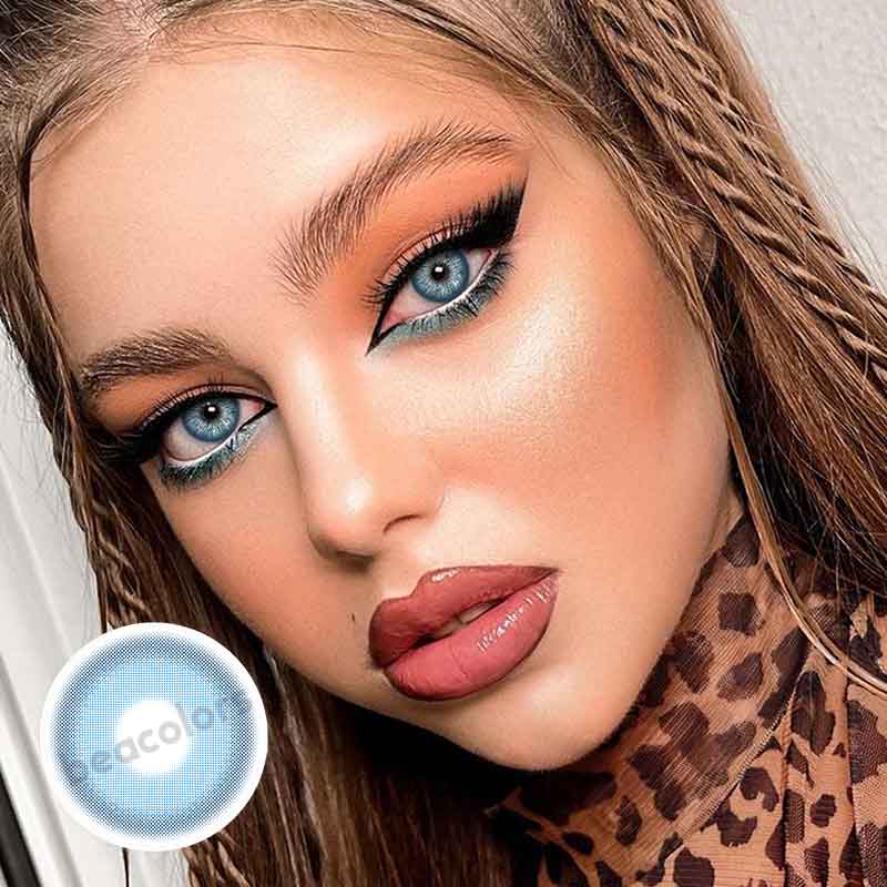 【U.S Warehouse】Beacolors I Heart Blue Colored contact lenses -BEACOLORS