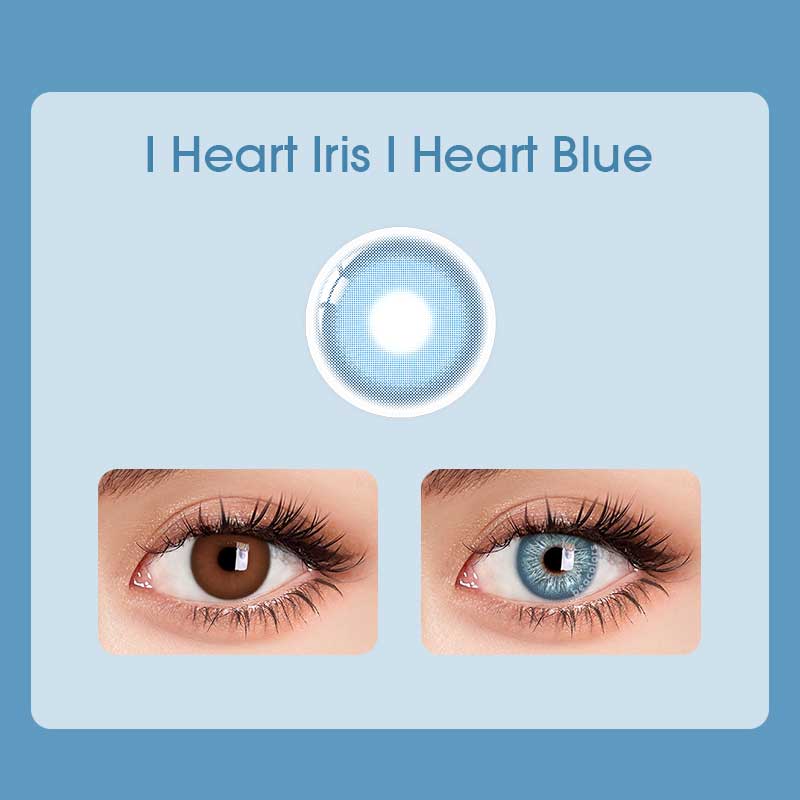 【U.S Warehouse】Beacolors I Heart Blue Colored contact lenses -BEACOLORS