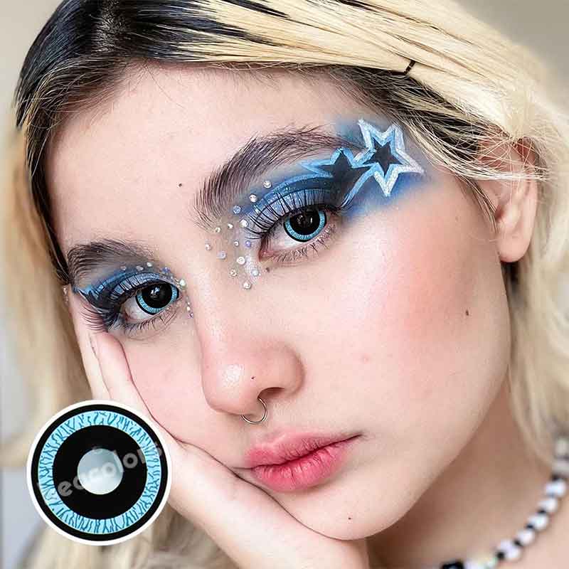 【NEW】Beacolors Nebulos Blue Halloween Colored contact lenses -BEACOLORS