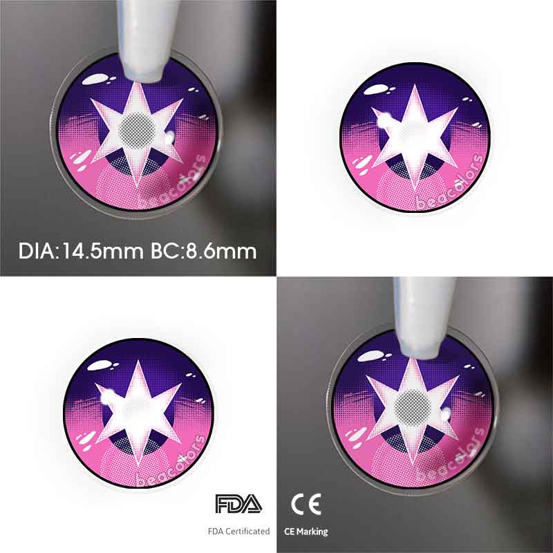 【U.S Warehouse】Beacolors Hoshino Purple Colored contact lenses -BEACOLORS