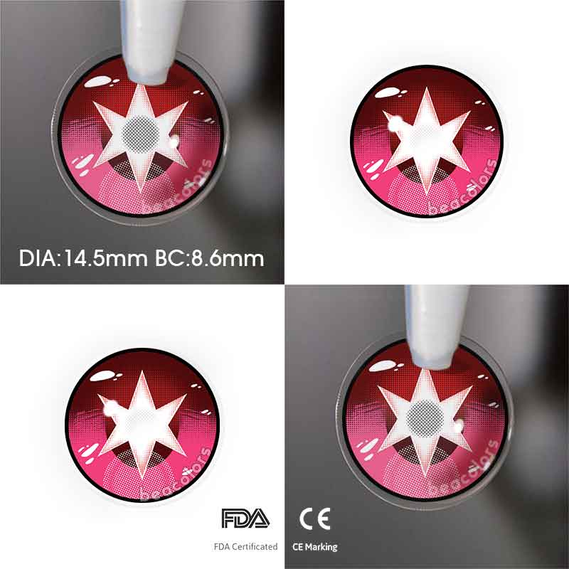 Beacolors Hoshino Red Colored contact lenses -BEACOLORS