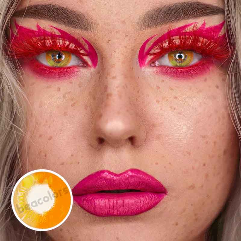 Beacolors Anime Brown Halloween Colored contact lenses -BEACOLORS