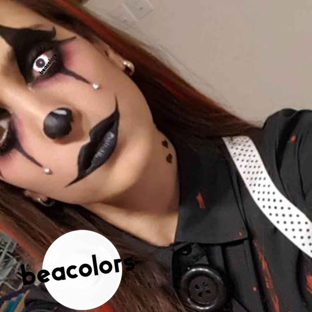 Beacolors White Block Halloween Colored contact lenses -BEACOLORS