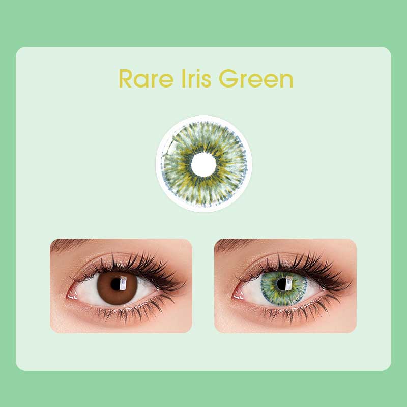 【U.S WAREHOUSE】Beacolors Rare Iris Green Colored contact lenses -BEACOLORS
